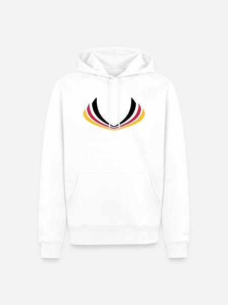 Germany stripe flag - Men’s Premium Organic Hoodie - white
