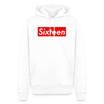 sixteen / 16. Geburtstag 16 T-Shirt - Männer Premium Bio Hoodie - Weiß - Vorne - Nico (187cm)