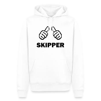 skipper - Männer Premium Bio Hoodie - Weiß - Vorne - Nico (187cm)