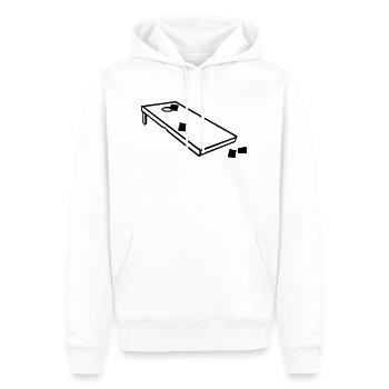 Cornhole - Men’s Premium Organic Hoodie - white - Front - Nico (187cm)