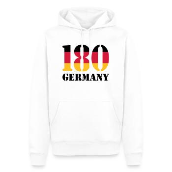 180 Germany - Männer Premium Bio Hoodie - Weiß - Vorne - Nico (187cm)