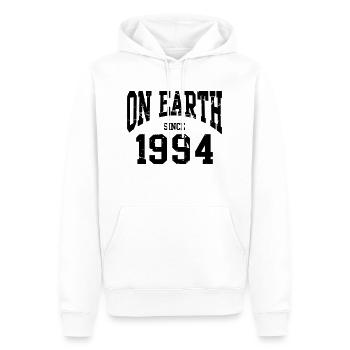 Birthday - On Earth Since 1994 - Geburtstag - Men’s Premium Organic Hoodie - white - Front - Nico (187cm)