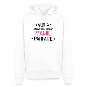Grandma Oma Großmütter Mamy Mamie Grand-Mère - Men’s Premium Organic Hoodie - white - Front - Nico (187cm)