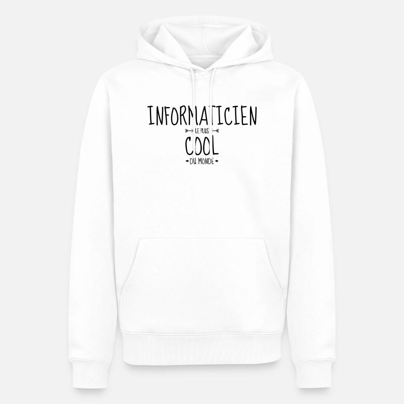 Computer / Informatiker / Aussenseiter / Ingenieur - Männer Premium Bio Hoodie - Weiß
