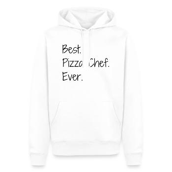 pizza / pizzaiolo / chef / italie / pizzaiola - Sweat à capuche Premium bio Homme - blanc - Devant - Nico (187cm)