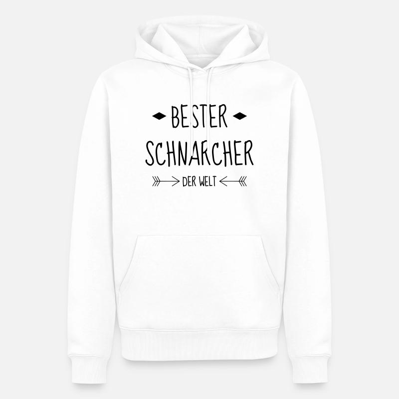 Schnarchen / Schnarcher / Schlaf / Schnarcherin - Männer Premium Bio Hoodie - Weiß