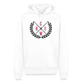 crew kranz - Männer Premium Bio Hoodie - Weiß - Vorne - Nico (187cm)