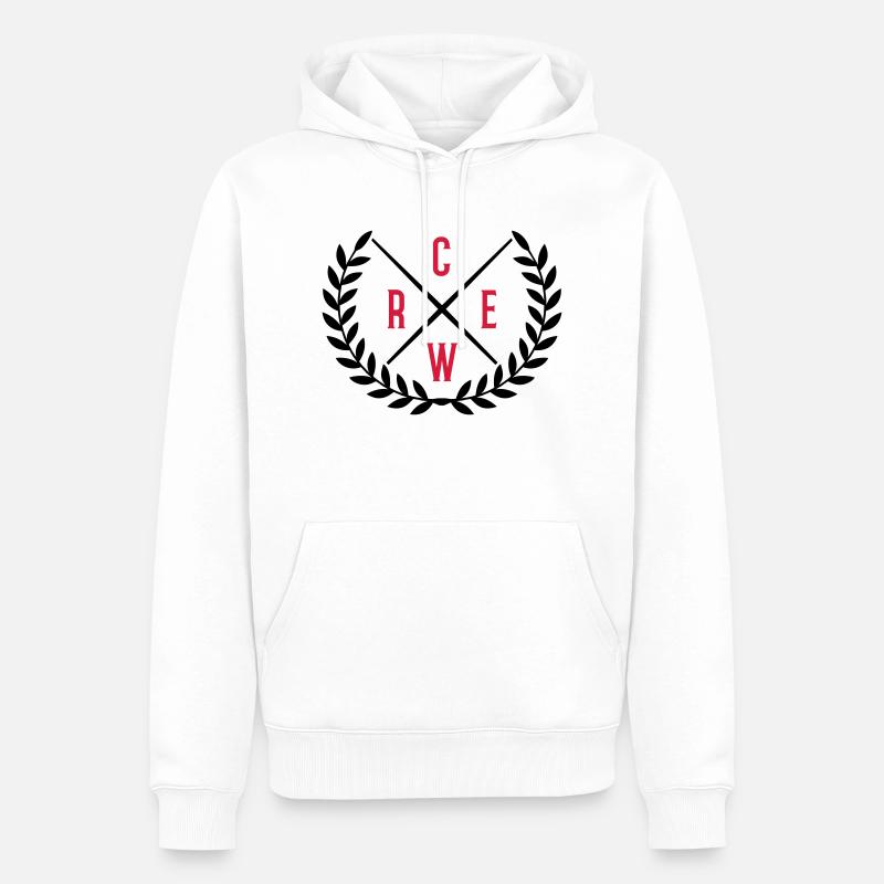 crew kranz - Männer Premium Bio Hoodie - Weiß
