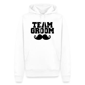 Team Groom, Bachelor Party, Wedding, Vintage - Männer Premium Bio Hoodie - Weiß - Vorne - Nico (187cm)