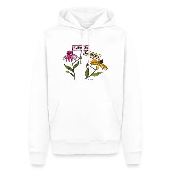 Sonnenhut - Männer Premium Bio Hoodie - Weiß - Vorne - Nico (187cm)