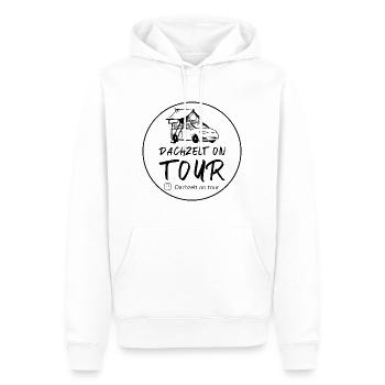 Dachzelt on tour - Motiv 8 - Männer Premium Bio Hoodie - Weiß - Vorne - Nico (187cm)