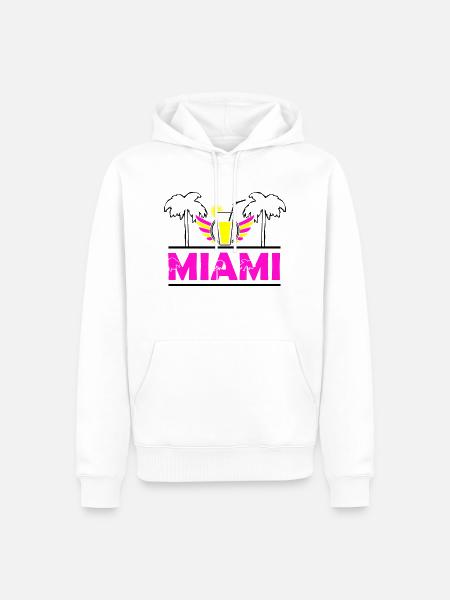 miami - Sweat à capuche Premium bio Homme - blanc