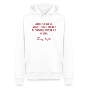 Zitieren Geschenk Franz Kafka Schriftsteller - Männer Premium Bio Hoodie - Weiß - Vorne - Nico (187cm)