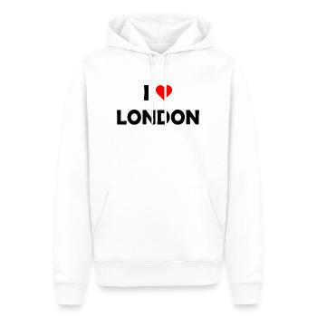 I love London - Great Britain - UK United Kingdom - Männer Premium Bio Hoodie - Weiß - Vorne - Nico (187cm)