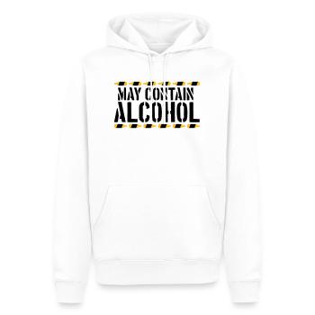 Saying May contain alcohol - Men’s Premium Organic Hoodie - white - Front - Nico (187cm)