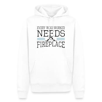 woodworker axes funny craftsmen design - Männer Premium Bio Hoodie - Weiß - Vorne - Nico (187cm)