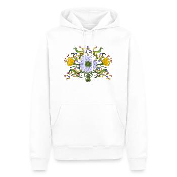 Fleur - Sweat à capuche Premium bio Homme - blanc - Devant - Nico (187cm)