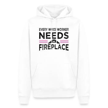 sabrina charpentier tshirts blagues présentent l’idée - Sweat à capuche Premium bio Homme - blanc - Devant - Nico (187cm)