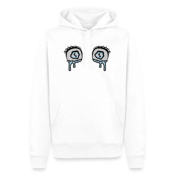 Comic Augen Tränen traurig - Männer Premium Bio Hoodie - Weiß - Vorne - Nico (187cm)