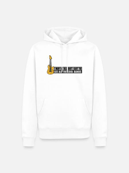 I may be old - Men’s Premium Organic Hoodie - white