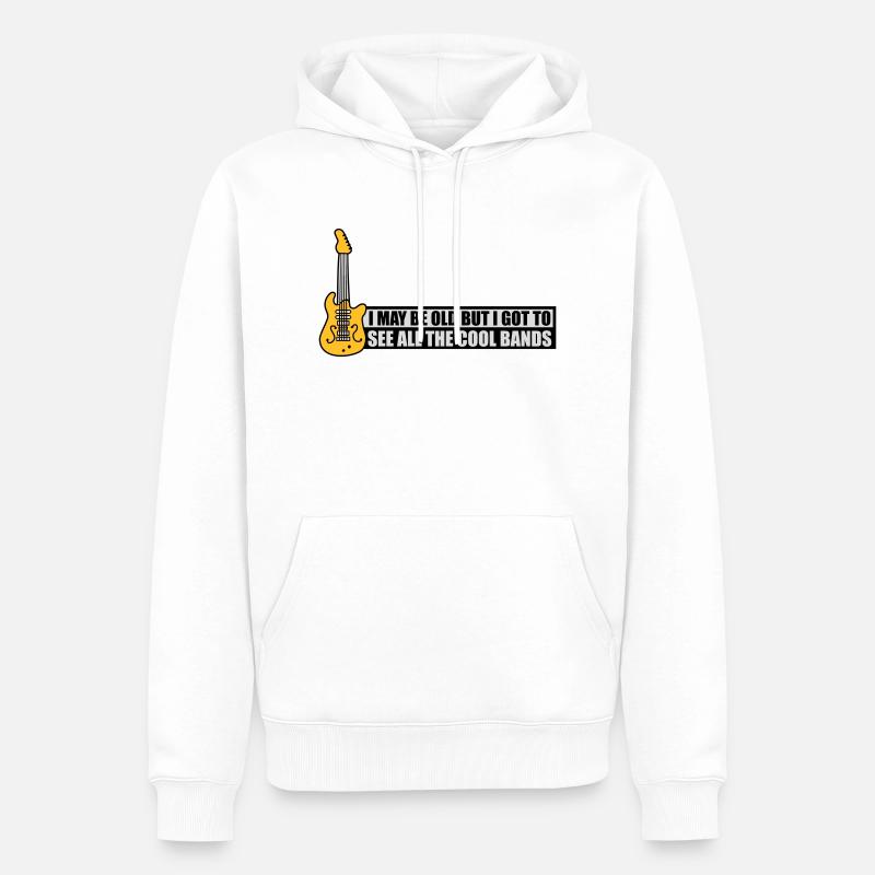 Je suis peut-être vieux - Sweat à capuche Premium bio Homme - blanc