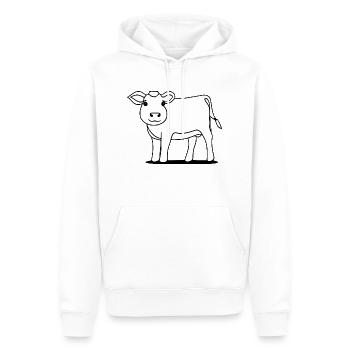 vache mignon animaux animaux de ferme drôles vaches nouveau 11 - Sweat à capuche Premium bio Homme - blanc - Devant - Nico (187cm)