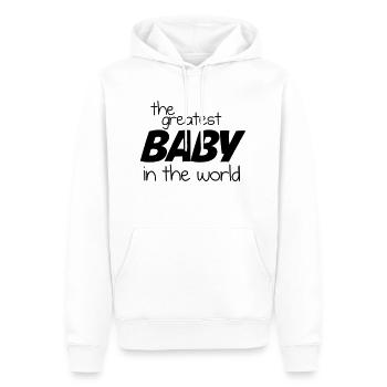 Le plus grand bébé du monde - Noir - Sweat à capuche Premium bio Homme - blanc - Devant - Nico (187cm)