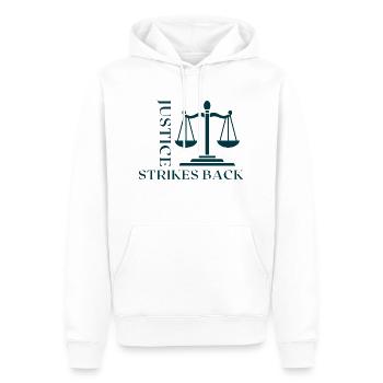 Justice - Männer Premium Bio Hoodie - Weiß - Vorne - Nico (187cm)