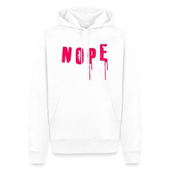 NOPE - don't be a yes-man! - Men’s Premium Organic Hoodie - white - Front - Nico (187cm)