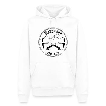 Berg Watzmann - Männer Premium Bio Hoodie - Weiß - Vorne - Nico (187cm)