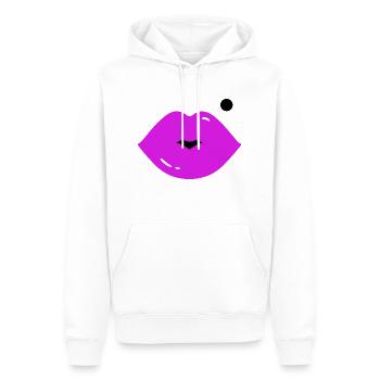 Lips with mole - Men’s Premium Organic Hoodie - white - Front - Nico (187cm)