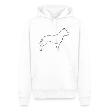 Contours de Pitbull 1 - Sweat à capuche Premium bio Homme - blanc - Devant - Nico (187cm)