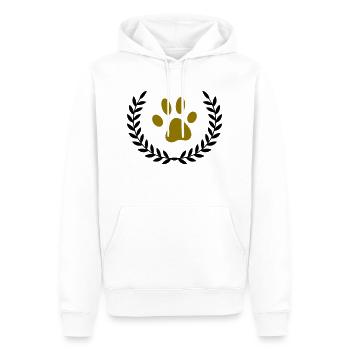 Patte de couronne - Sweat à capuche Premium bio Homme - blanc - Devant - Nico (187cm)