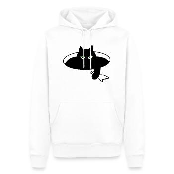 Schwarzer Kartier - Männer Premium Bio Hoodie - Weiß - Vorne - Nico (187cm)