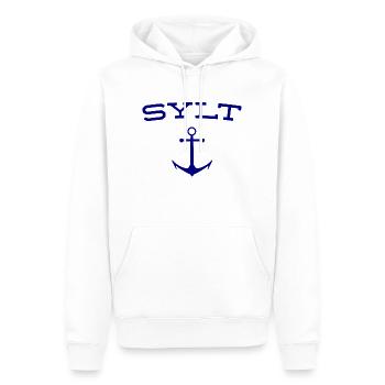 Sylt - Mer du Nord - Allemagne - Kampen - Île - Sweat à capuche Premium bio Homme - blanc - Devant - Nico (187cm)