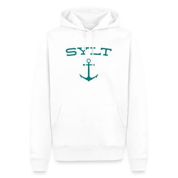 Sylt - North Sea - Germany - Kampen - Island - Men’s Premium Organic Hoodie - white - Front - Nico (187cm)