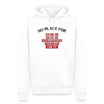 No Place For Racism - Männer Premium Bio Hoodie - Weiß - Vorne - Nico (187cm)
