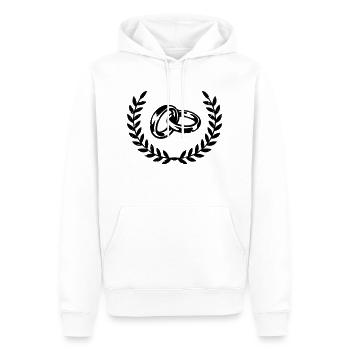 eheringe - Männer Premium Bio Hoodie - Weiß - Vorne - Nico (187cm)