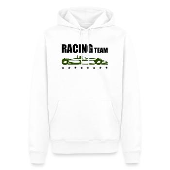 racing team - Männer Premium Bio Hoodie - Weiß - Vorne - Nico (187cm)