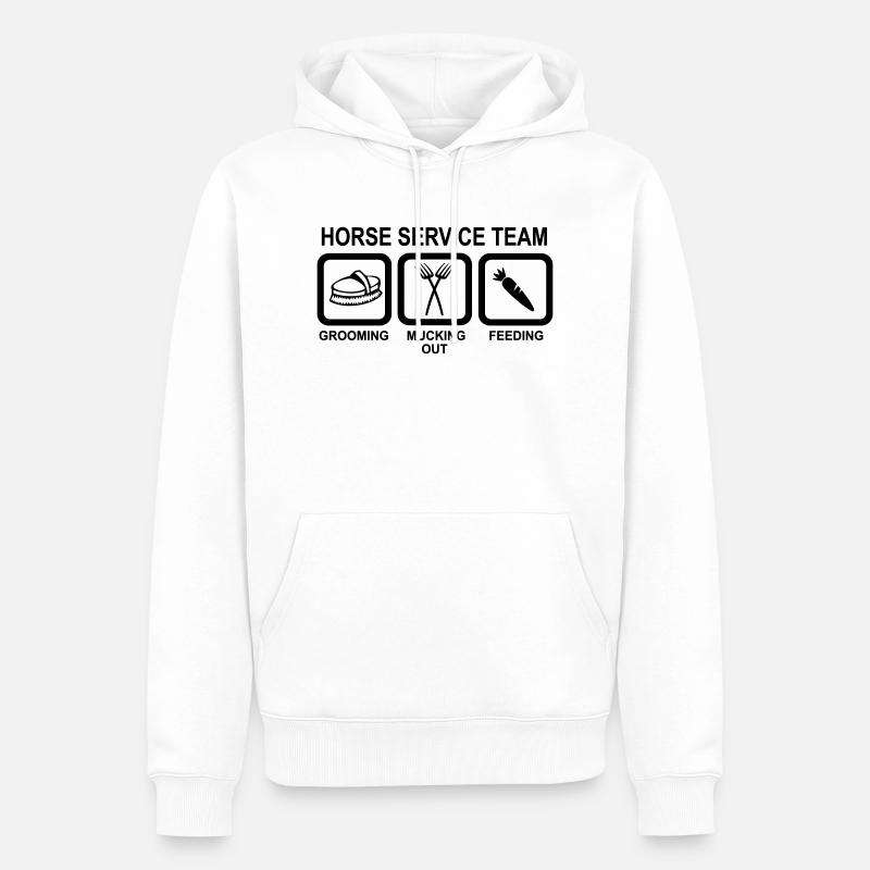 Pferdepfleger - Männer Premium Bio Hoodie - Weiß