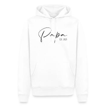 Papa Est 2025 - Männer Premium Bio Hoodie - Weiß - Vorne - Nico (187cm)