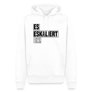 es eskaliert eh - Männer Premium Bio Hoodie - Weiß - Vorne - Nico (187cm)
