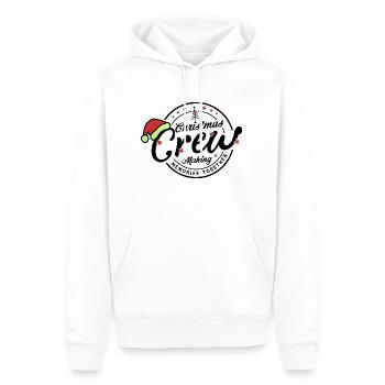 Noël Père Noël 2024 2025 film vacances famille xms - Sweat à capuche Premium bio Homme - blanc - Devant - Nico (187cm)