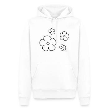 Flowers - Men’s Premium Organic Hoodie - white - Front - Nico (187cm)