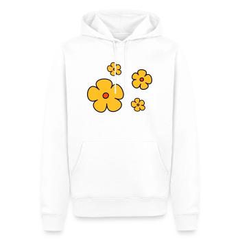 Blumen dreifarbig - Männer Premium Bio Hoodie - Weiß - Vorne - Nico (187cm)