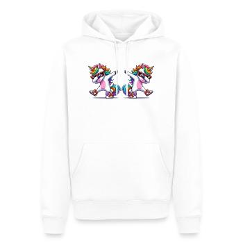 unicorn comic 2 - Männer Premium Bio Hoodie - Weiß - Vorne - Nico (187cm)