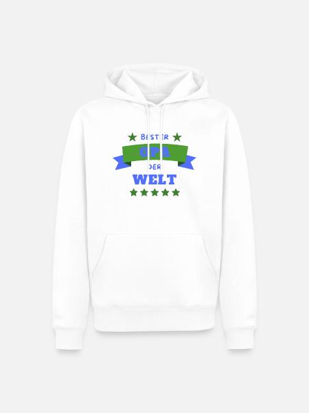 Bester Opa der Welt - Männer Premium Bio Hoodie - Weiß