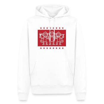 Affe Party Team Lustig - Männer Premium Bio Hoodie - Weiß - Vorne - Nico (187cm)