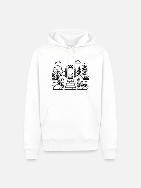 Garden Nursery Logo - Men’s Premium Organic Hoodie - white