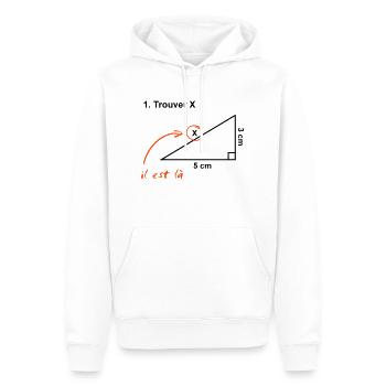 x finden - Männer Premium Bio Hoodie - Weiß - Vorne - Nico (187cm)